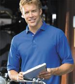 Man with Blue Polo Tee-Shirt